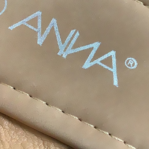 NIB Black Wedge Platform Sandals Stacked Cork Look Elastic Anna - Picture 11 of 14